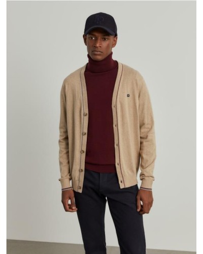 Cárdigan de algodón y cachemir con botones