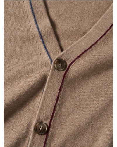 Cárdigan de algodón y cachemir con botones