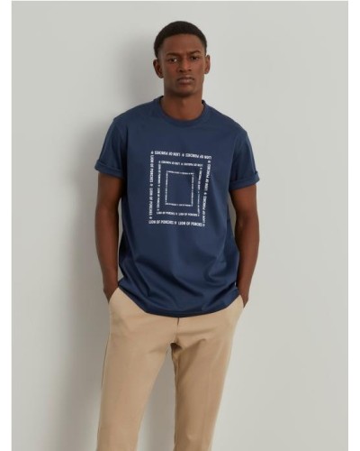 Camiseta de algodón estampada