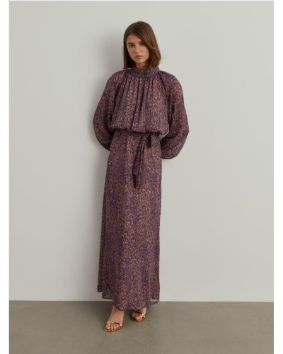 Vestido estampado con mangas acampanadas