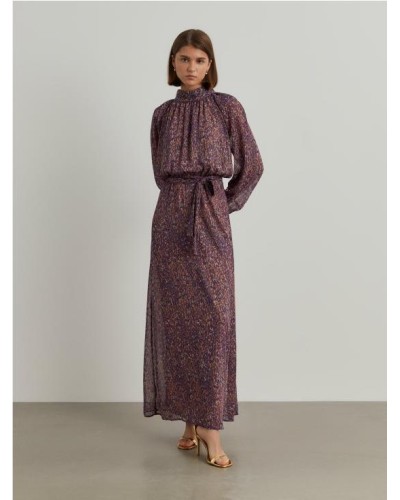 Vestido estampado con mangas acampanadas