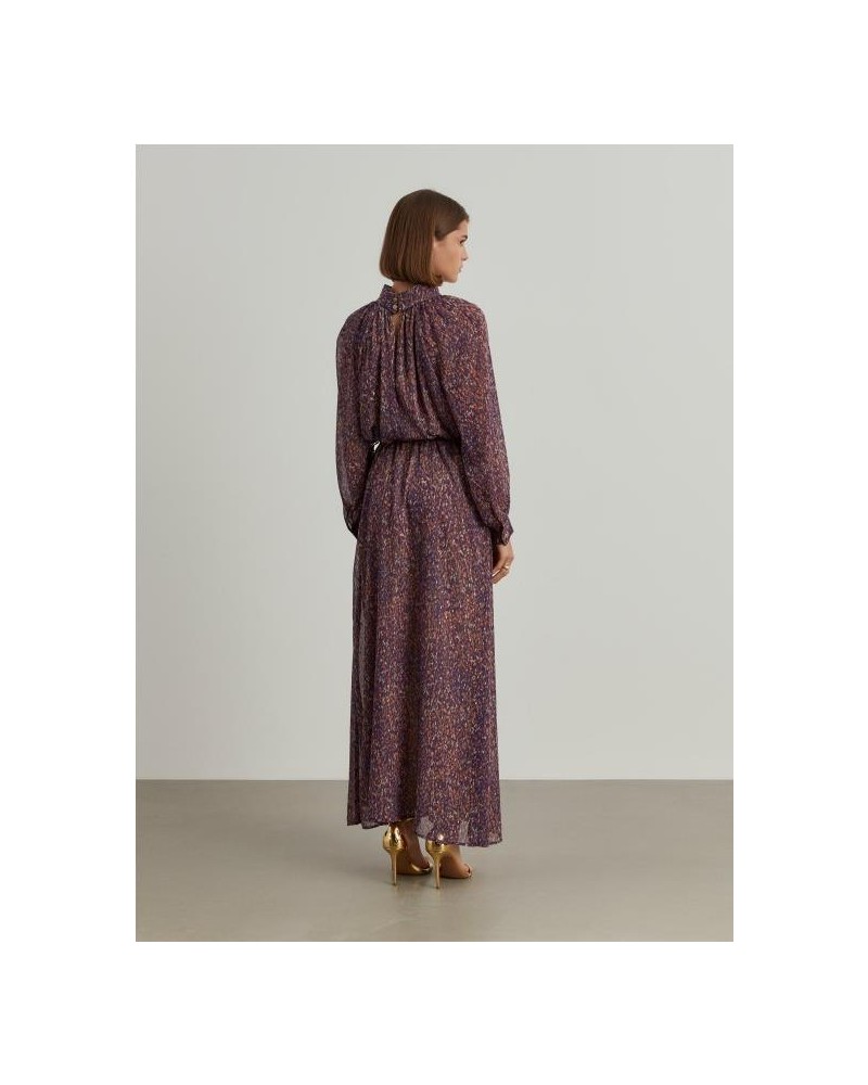 Vestido estampado con mangas acampanadas