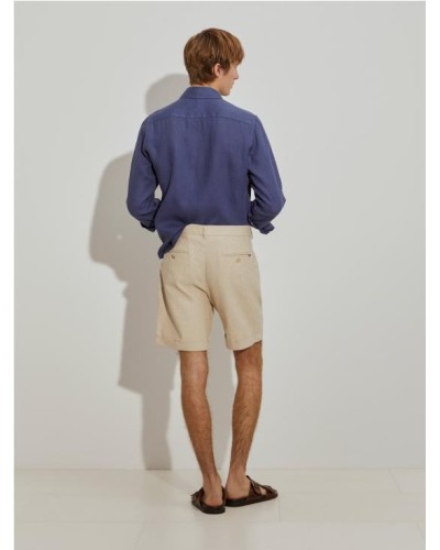 Bermudas de mezcla de algodón y lino