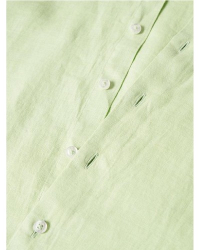 Camisa slim fit de lino teñido en prenda