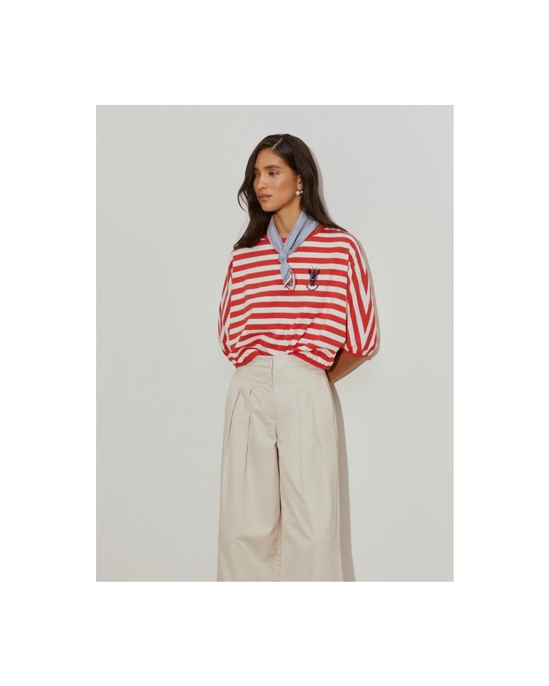 Pantalón ancho con pliegues Pantalón ancho con pliegues