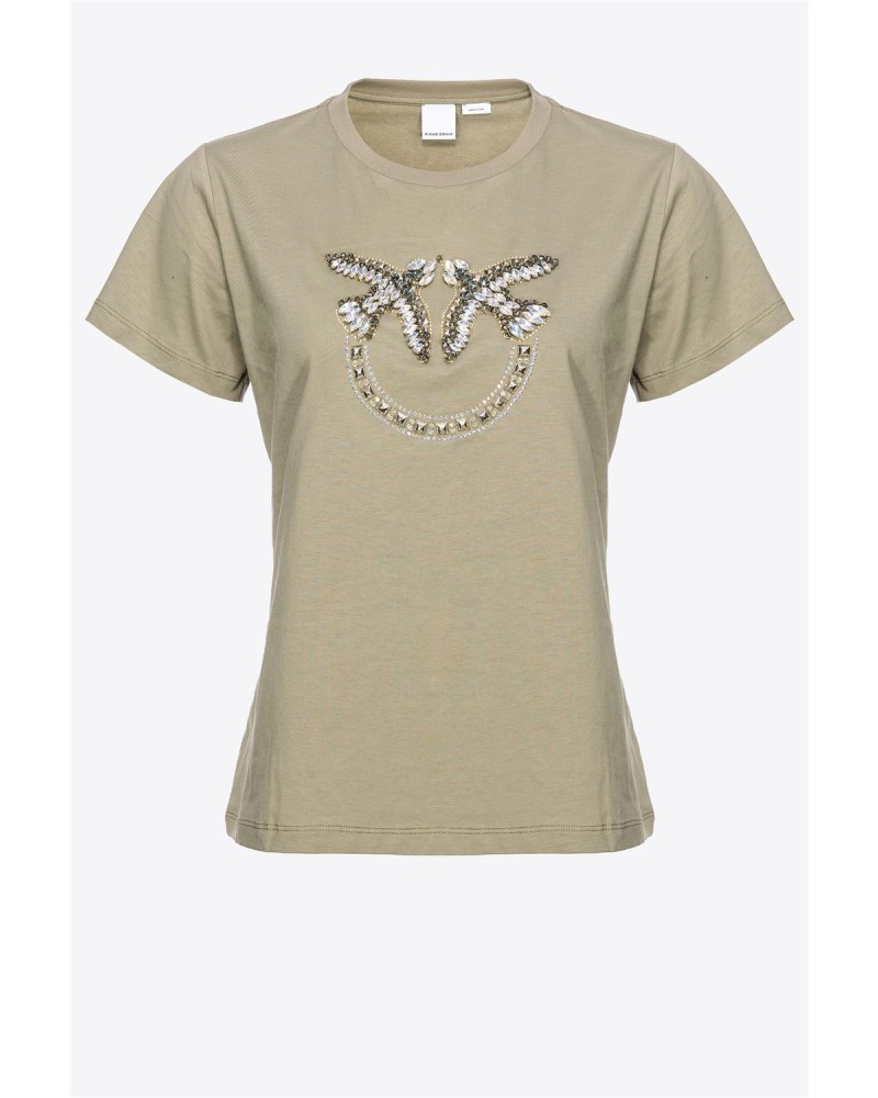 CAMISETA CON BORDADO LOVE BIRDS