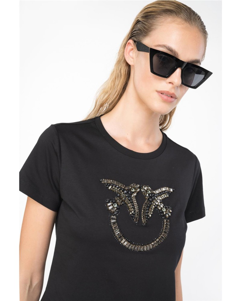 CAMISETA CON BORDADO LOVE BIRDS