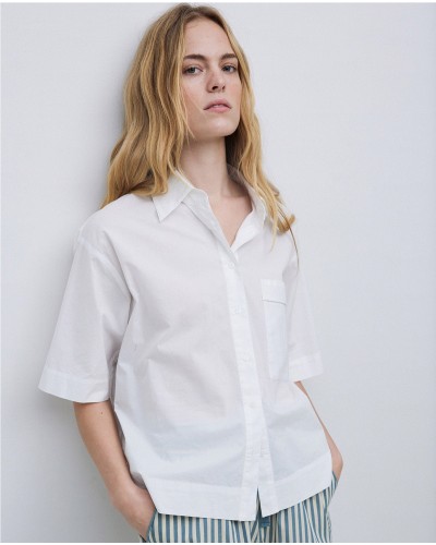 Camisa manga corta popelín blanco
Ref. 42835