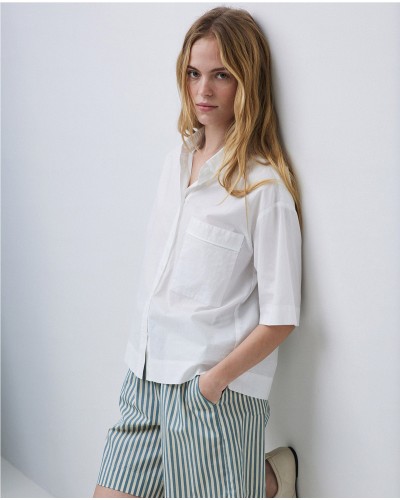 Camisa manga corta popelín blanco
Ref. 42835