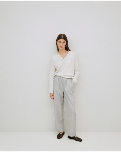 Pantalones rectos popelín gris
Ref. 42834