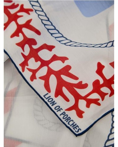 Fular estampado de algodón y seda BLANCROTO