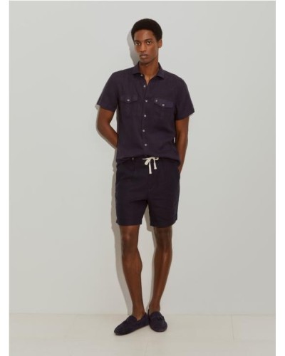 Camisa lino manga corta