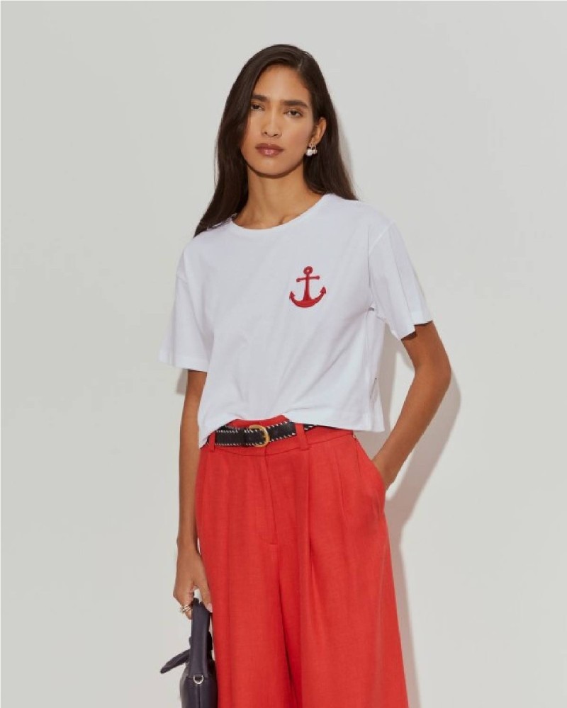 Camiseta cropped ancla