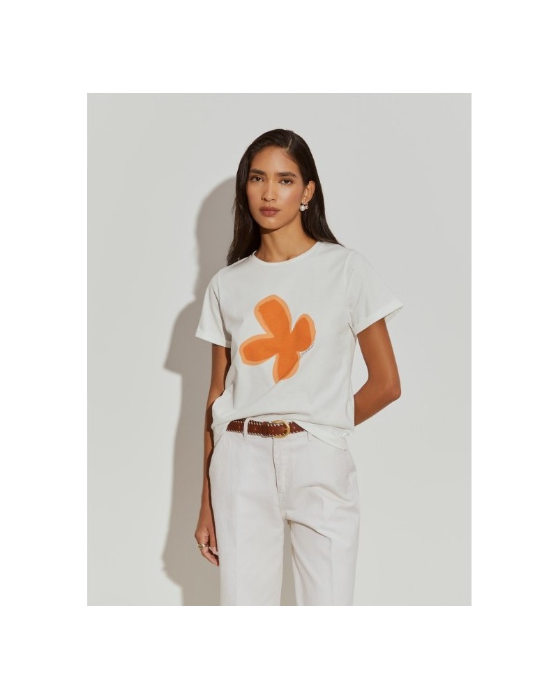 Camiseta de algodón estampada