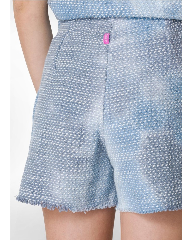 PANTALÓN CORTO DE TWEED EFECTO BATIK...