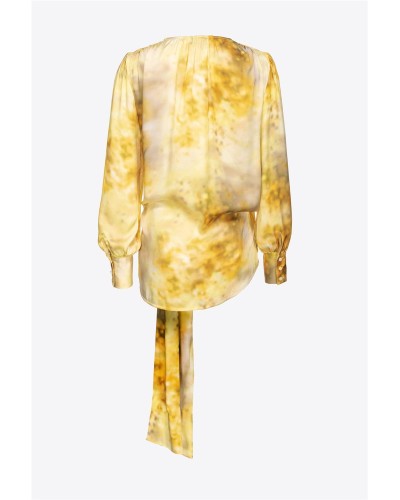 BLUSA CON FAJÍN DE FLORES DÉGRADÉ