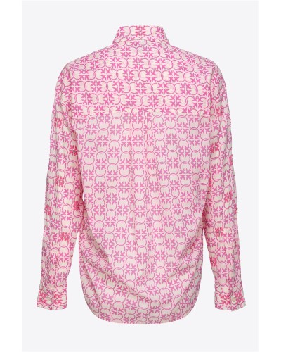 CAMISA DE MUSELINA CON MONOGRAM Y BORDADO