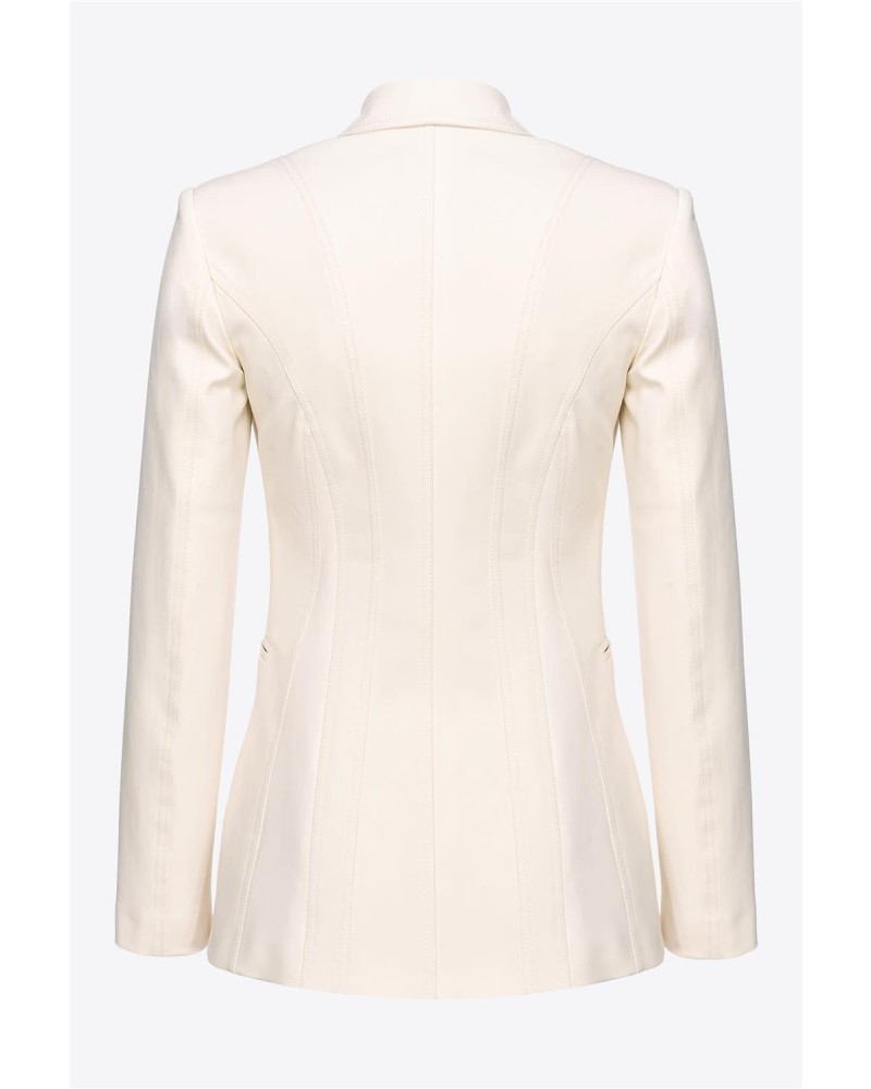 BLAZER DE BOTONADURA SIMPLE TEJIDO BIMATERIAL 2