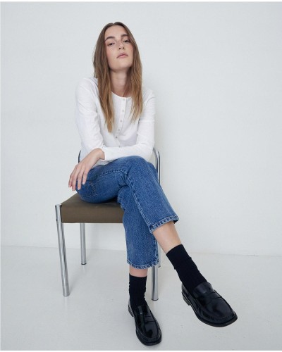 Camiseta cuello panadero blanco
Ref. 41103