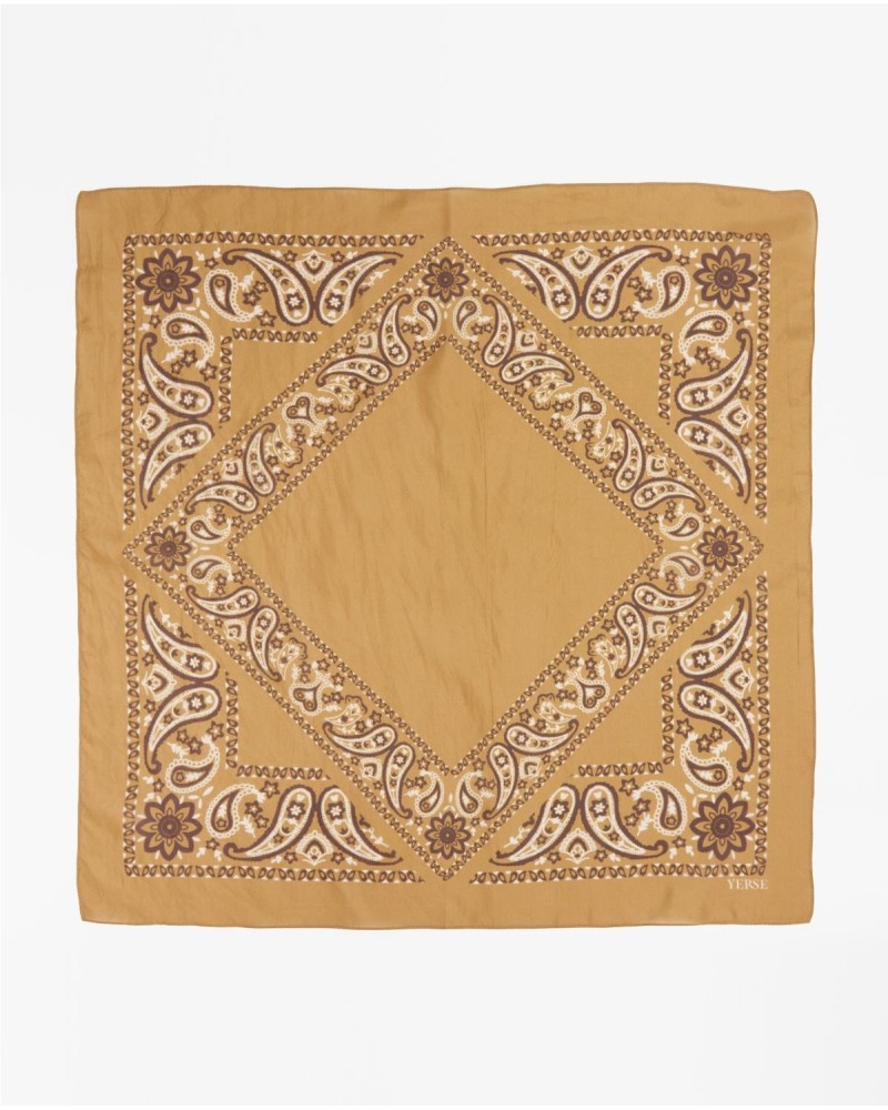 Pañuelo bandana de seda ocre
Ref. 41914 2