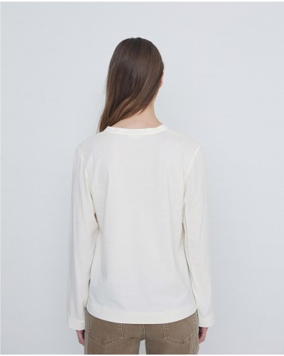 Camiseta combinada con satén crudo
Ref. 41498