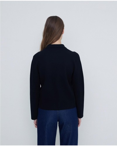 Cárdigan punto cremallera negro
Ref. 41507